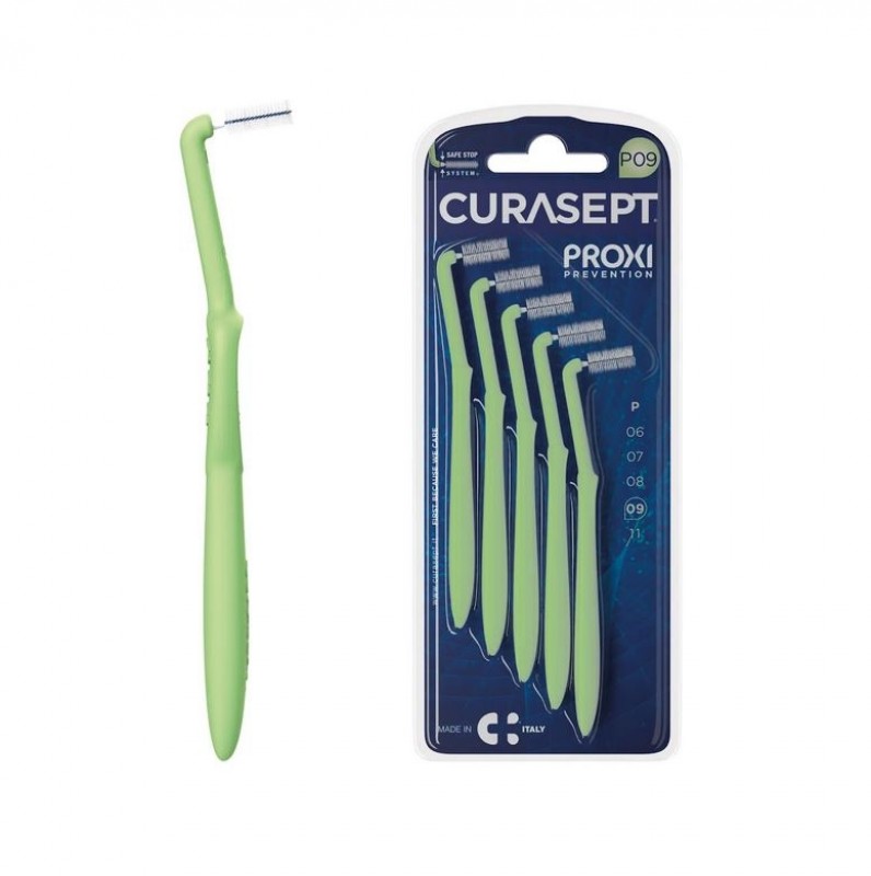 Medzobne ščetke CURASEPT PROXI PREVENTION P09 ANGLE – svetlo zelena