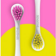 Nastavek sensitive za električno zobno ščetko Hydrosonic, rumena/roza, 2 kosa